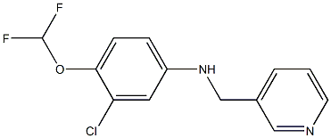 3-chloro-4-(difluoromethoxy)-N-(pyridin-3-ylmethyl)aniline Struktur