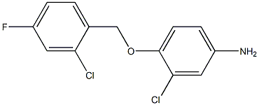 3-chloro-4-[(2-chloro-4-fluorophenyl)methoxy]aniline Struktur