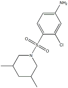 3-chloro-4-[(3,5-dimethylpiperidine-1-)sulfonyl]aniline Struktur