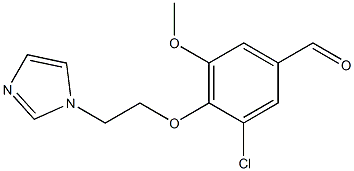 3-chloro-4-[2-(1H-imidazol-1-yl)ethoxy]-5-methoxybenzaldehyde Struktur