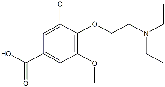 3-chloro-4-[2-(diethylamino)ethoxy]-5-methoxybenzoic acid Struktur