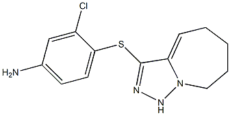 3-chloro-4-{5H,6H,7H,8H,9H-[1,2,4]triazolo[3,4-a]azepin-3-ylsulfanyl}aniline Struktur