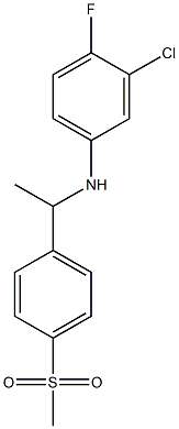 3-chloro-4-fluoro-N-[1-(4-methanesulfonylphenyl)ethyl]aniline Struktur