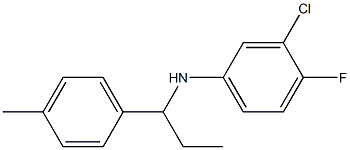 3-chloro-4-fluoro-N-[1-(4-methylphenyl)propyl]aniline Struktur