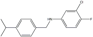 3-chloro-4-fluoro-N-{[4-(propan-2-yl)phenyl]methyl}aniline Struktur