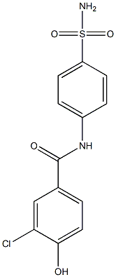 3-chloro-4-hydroxy-N-(4-sulfamoylphenyl)benzamide Struktur