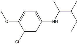 3-chloro-4-methoxy-N-(3-methylpentan-2-yl)aniline Struktur