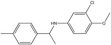 3-chloro-4-methoxy-N-[1-(4-methylphenyl)ethyl]aniline Struktur