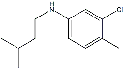 3-chloro-4-methyl-N-(3-methylbutyl)aniline Struktur