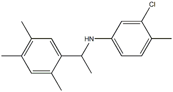 3-chloro-4-methyl-N-[1-(2,4,5-trimethylphenyl)ethyl]aniline Struktur