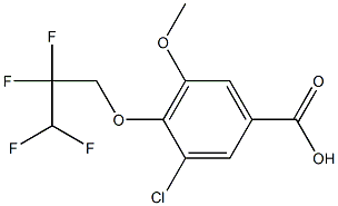 3-chloro-5-methoxy-4-(2,2,3,3-tetrafluoropropoxy)benzoic acid Struktur