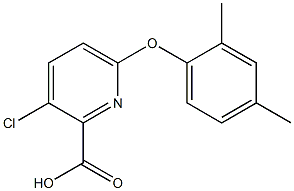 3-chloro-6-(2,4-dimethylphenoxy)pyridine-2-carboxylic acid Struktur