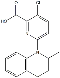 3-chloro-6-(2-methyl-1,2,3,4-tetrahydroquinolin-1-yl)pyridine-2-carboxylic acid Struktur