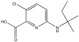 3-chloro-6-[(2-methylbutan-2-yl)amino]pyridine-2-carboxylic acid Struktur