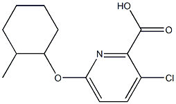 3-chloro-6-[(2-methylcyclohexyl)oxy]pyridine-2-carboxylic acid Struktur