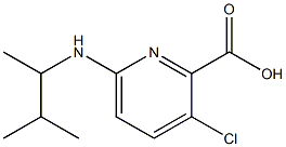 3-chloro-6-[(3-methylbutan-2-yl)amino]pyridine-2-carboxylic acid Struktur