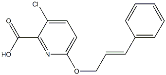 3-chloro-6-[(3-phenylprop-2-en-1-yl)oxy]pyridine-2-carboxylic acid Struktur