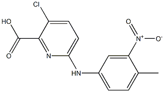 3-chloro-6-[(4-methyl-3-nitrophenyl)amino]pyridine-2-carboxylic acid Struktur