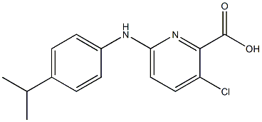 3-chloro-6-{[4-(propan-2-yl)phenyl]amino}pyridine-2-carboxylic acid Struktur