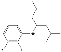 3-chloro-N-(2,6-dimethylheptan-4-yl)-2-fluoroaniline Struktur