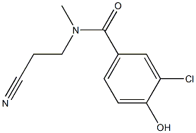 3-chloro-N-(2-cyanoethyl)-4-hydroxy-N-methylbenzamide Struktur