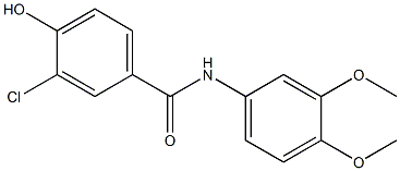 3-chloro-N-(3,4-dimethoxyphenyl)-4-hydroxybenzamide Struktur