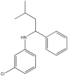 3-chloro-N-(3-methyl-1-phenylbutyl)aniline Struktur