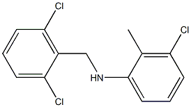 3-chloro-N-[(2,6-dichlorophenyl)methyl]-2-methylaniline Struktur