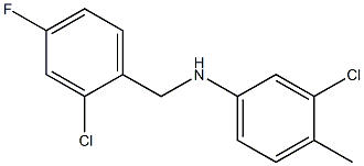 3-chloro-N-[(2-chloro-4-fluorophenyl)methyl]-4-methylaniline Struktur