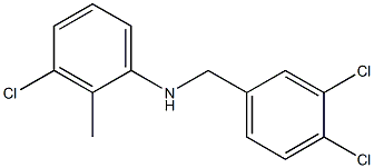 3-chloro-N-[(3,4-dichlorophenyl)methyl]-2-methylaniline Struktur