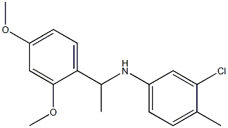 3-chloro-N-[1-(2,4-dimethoxyphenyl)ethyl]-4-methylaniline Struktur