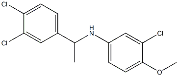 3-chloro-N-[1-(3,4-dichlorophenyl)ethyl]-4-methoxyaniline Struktur