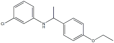 3-chloro-N-[1-(4-ethoxyphenyl)ethyl]aniline Struktur