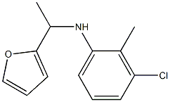 3-chloro-N-[1-(furan-2-yl)ethyl]-2-methylaniline Struktur