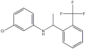 3-chloro-N-{1-[2-(trifluoromethyl)phenyl]ethyl}aniline Struktur