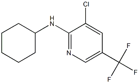 3-chloro-N-cyclohexyl-5-(trifluoromethyl)pyridin-2-amine Struktur