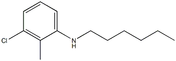 3-chloro-N-hexyl-2-methylaniline Struktur