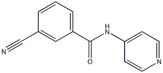 3-cyano-N-pyridin-4-ylbenzamide Struktur