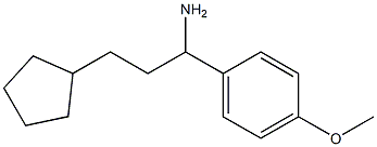 3-cyclopentyl-1-(4-methoxyphenyl)propan-1-amine Struktur