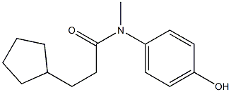 3-cyclopentyl-N-(4-hydroxyphenyl)-N-methylpropanamide Struktur