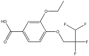 3-ethoxy-4-(2,2,3,3-tetrafluoropropoxy)benzoic acid Struktur