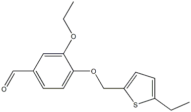 3-ethoxy-4-[(5-ethylthiophen-2-yl)methoxy]benzaldehyde Struktur