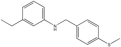 3-ethyl-N-{[4-(methylsulfanyl)phenyl]methyl}aniline Struktur