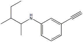 3-ethynyl-N-(3-methylpentan-2-yl)aniline Struktur