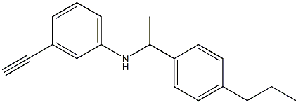 3-ethynyl-N-[1-(4-propylphenyl)ethyl]aniline Struktur