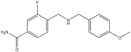 3-fluoro-4-({[(4-methoxyphenyl)methyl]amino}methyl)benzamide Struktur