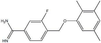 3-fluoro-4-(2,3,5-trimethylphenoxymethyl)benzene-1-carboximidamide Struktur