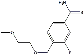 3-fluoro-4-[(2-methoxyethoxy)methyl]benzenecarbothioamide Struktur