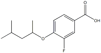 3-fluoro-4-[(4-methylpentan-2-yl)oxy]benzoic acid Struktur