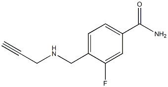 3-fluoro-4-[(prop-2-yn-1-ylamino)methyl]benzamide Struktur